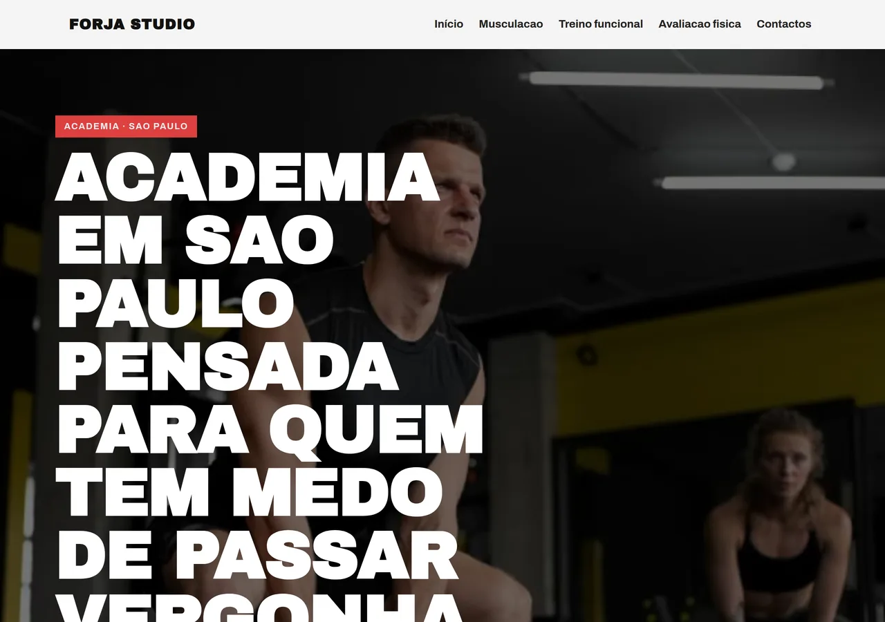 Palestra a San Paolo — sito web fatto con Keepyz, look Deciso
